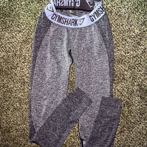 Purple gym shark leggings